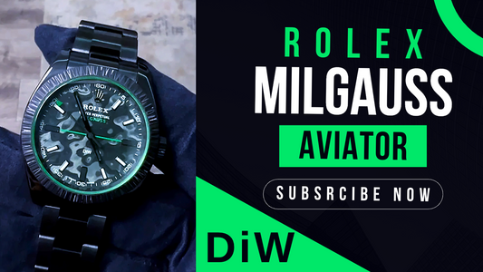 世界高級品: 碳纤维表圈面盘稀有全黑风格劳力士Milgauss绿玻璃 | DiW 博客