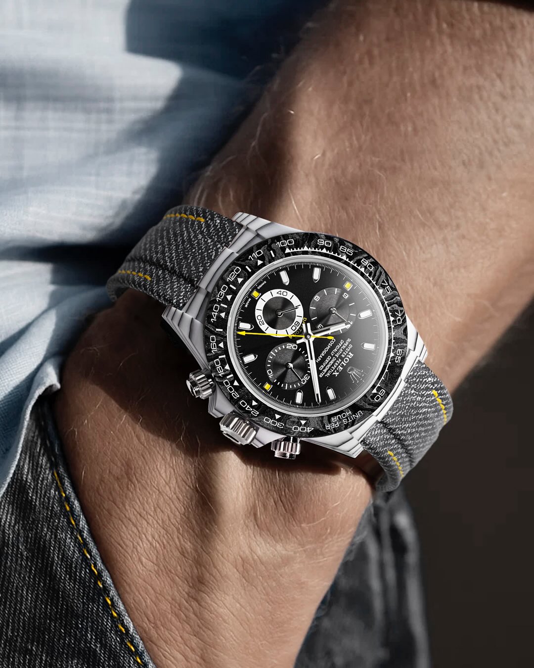 UNIQUE CarboQuartz Rolex DiW Daytona STRIKER 勞力士DiW 石英纖維地通拿 | WORLDTIMER
