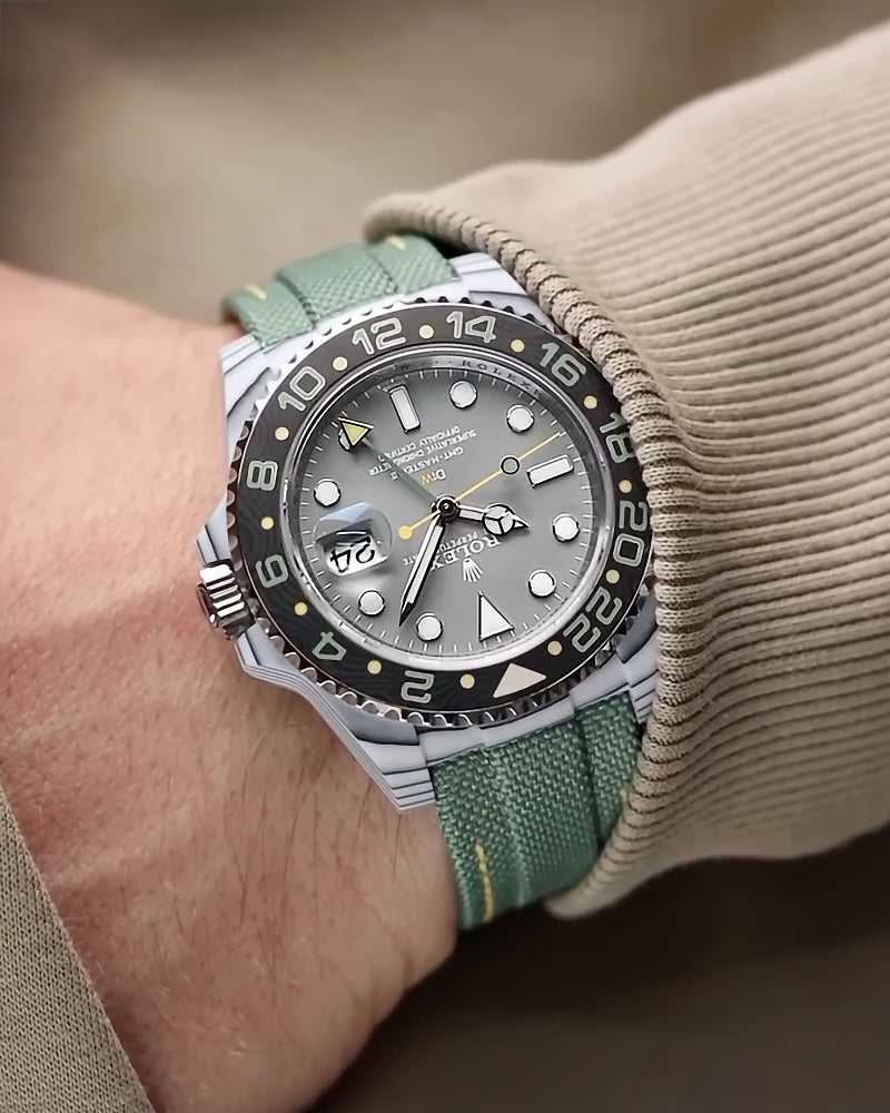 CarboQuartz Rolex DiW GMT Master VERDANT GRAY 勞力士 格林尼治型II | WORLDTIMER