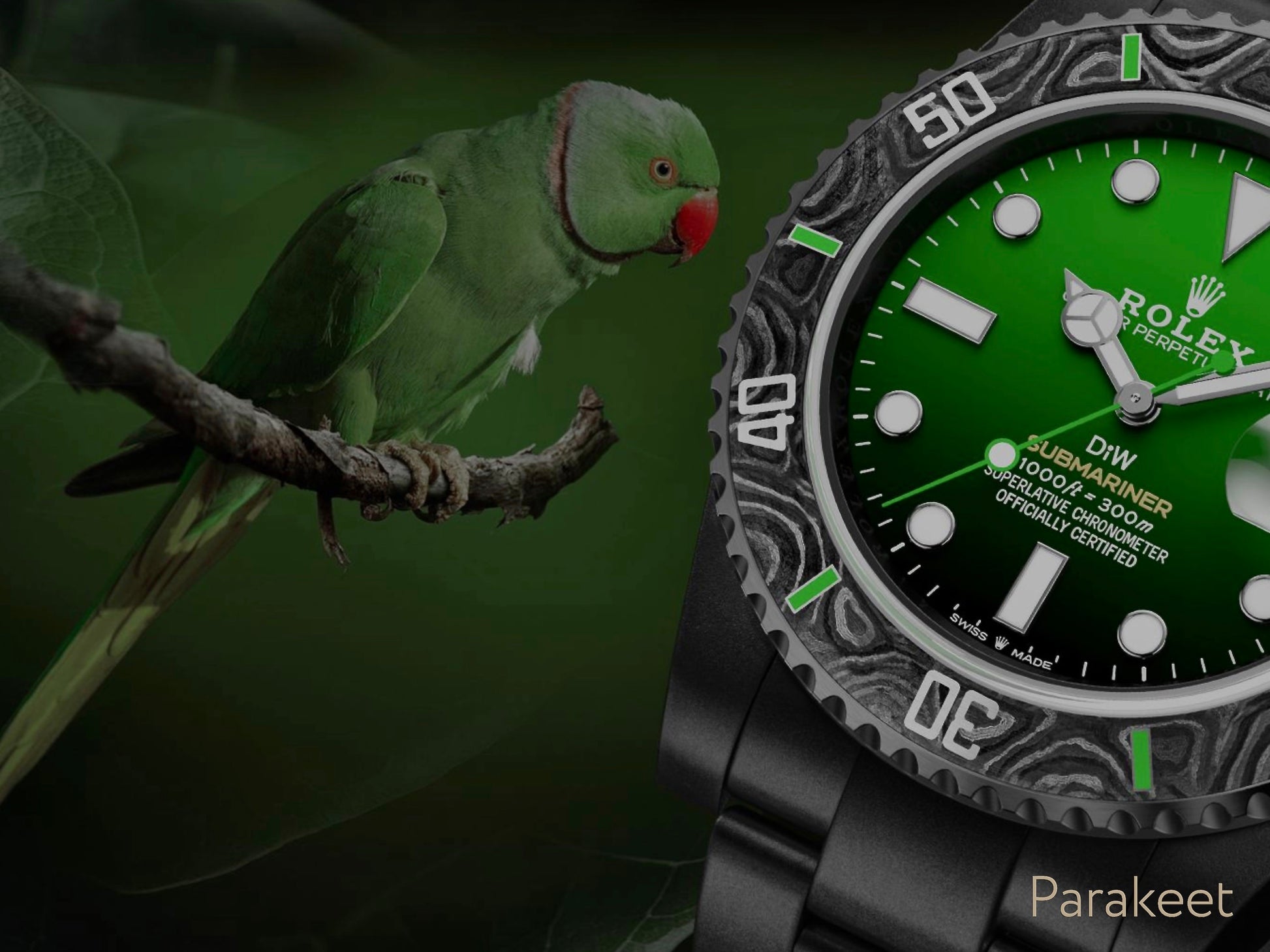Rolex DiW Submariner PARAKEET 勞力士水鬼 | WORLDTIMER