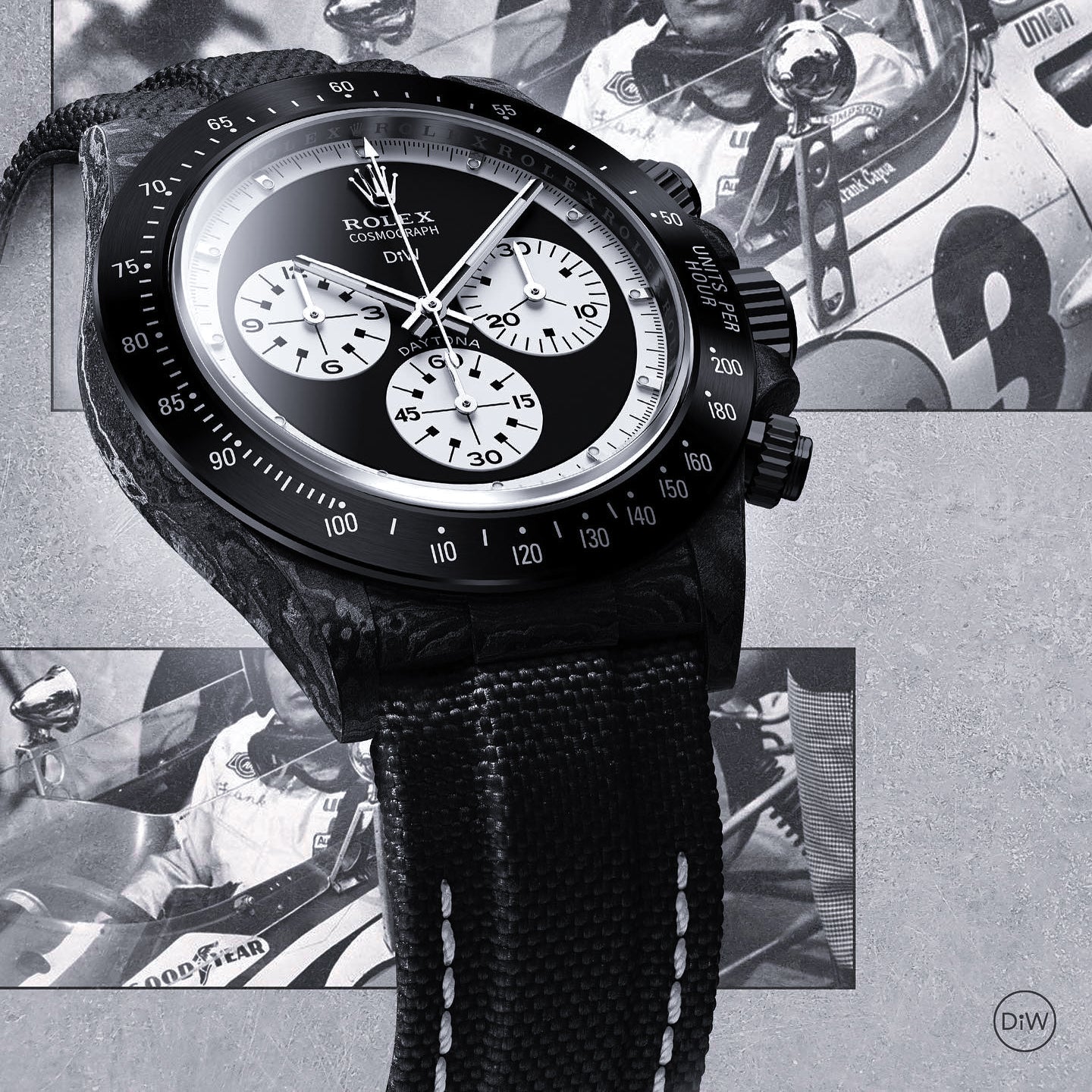 碳纖 DiW 勞力士 地通拿 Rolex Daytona PAUL NEWMAN BLACK DLC | WORLDTIMER