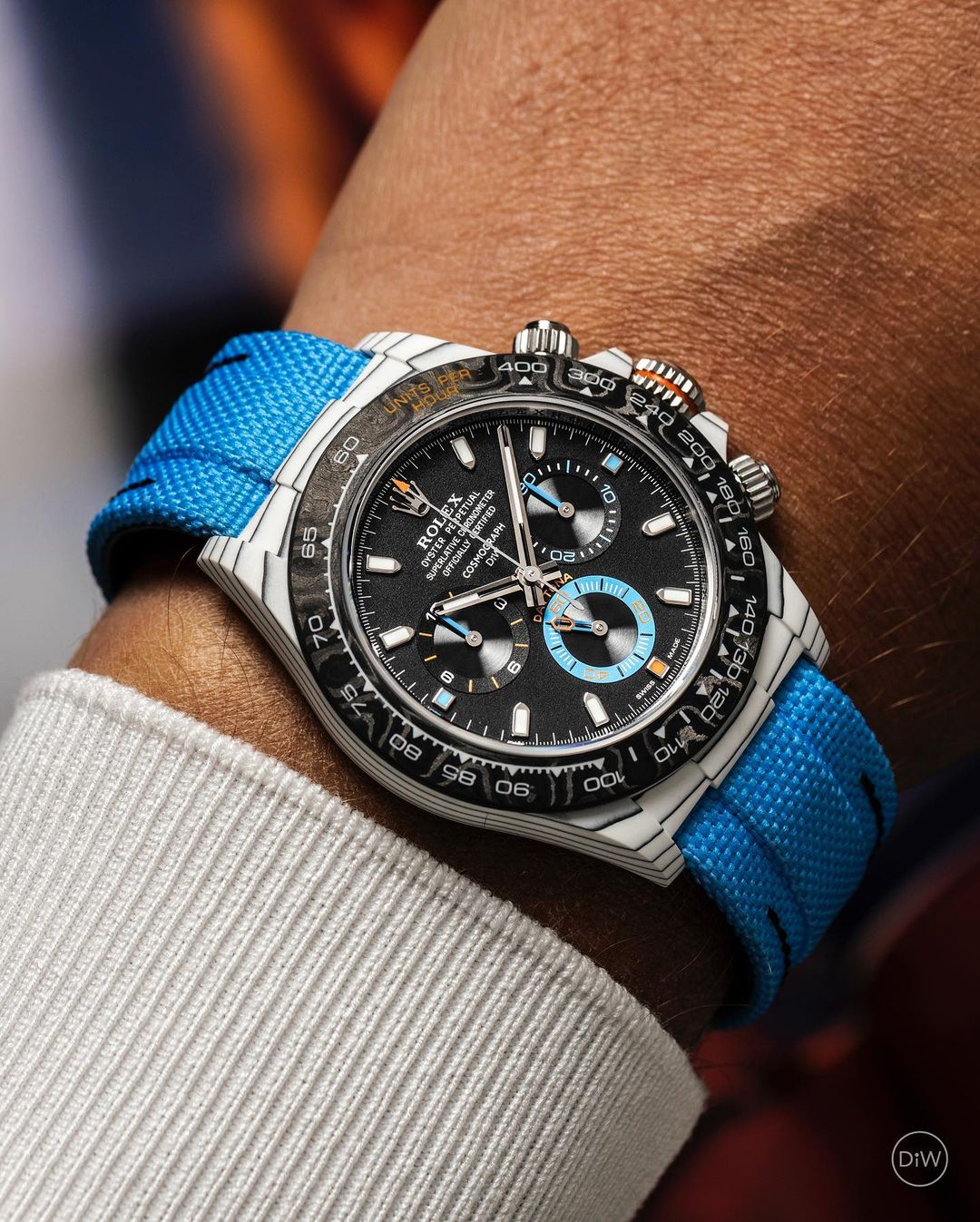 DiW 勞力士 地通拿 RACING BLUE 石英纖維 Rolex Daytona | WORLDTIMER