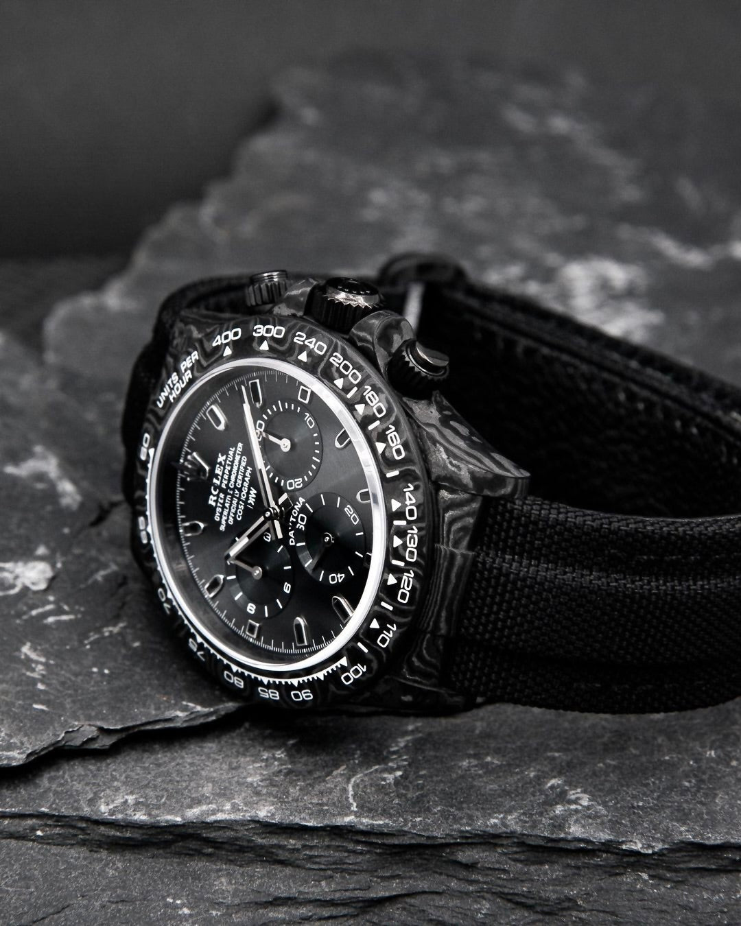 NTPT 碳纖 DiW 勞力士 地通拿 ALL BLACK | WORLDTIMER