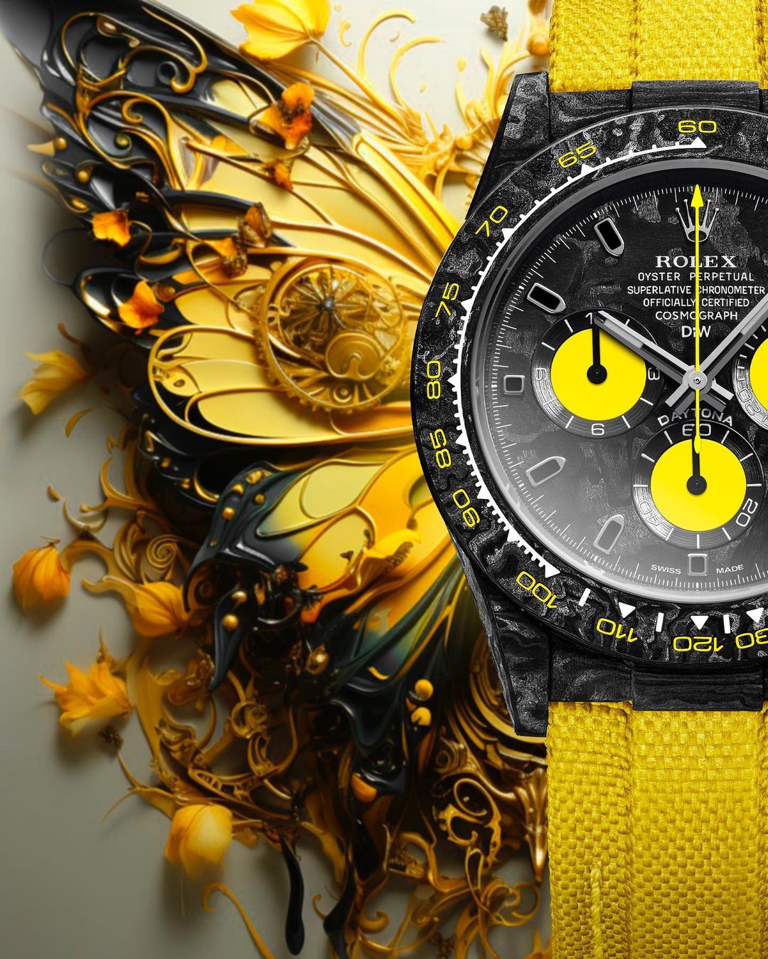 NTPT Carbon Rolex DiW Daytona LEMON EDITION 碳纤 劳力士 迪通拿 | WORLDTIMER