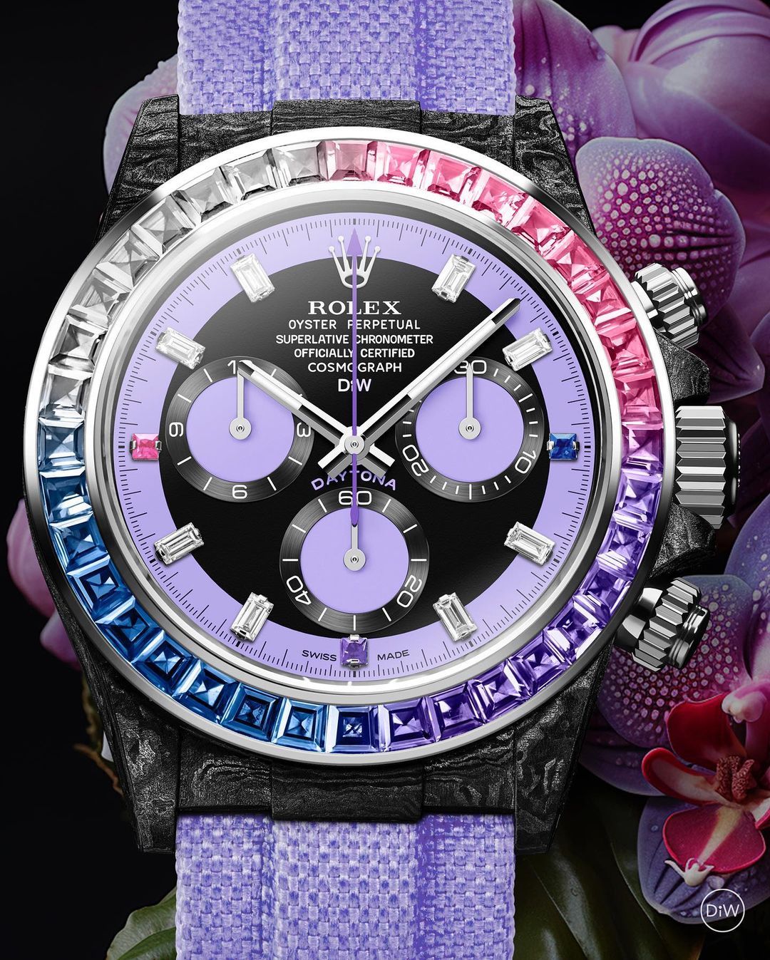 Rolex DiW Daytona RAINBOW VIOLET 勞力士地通拿 DiW | WORLDTIMER