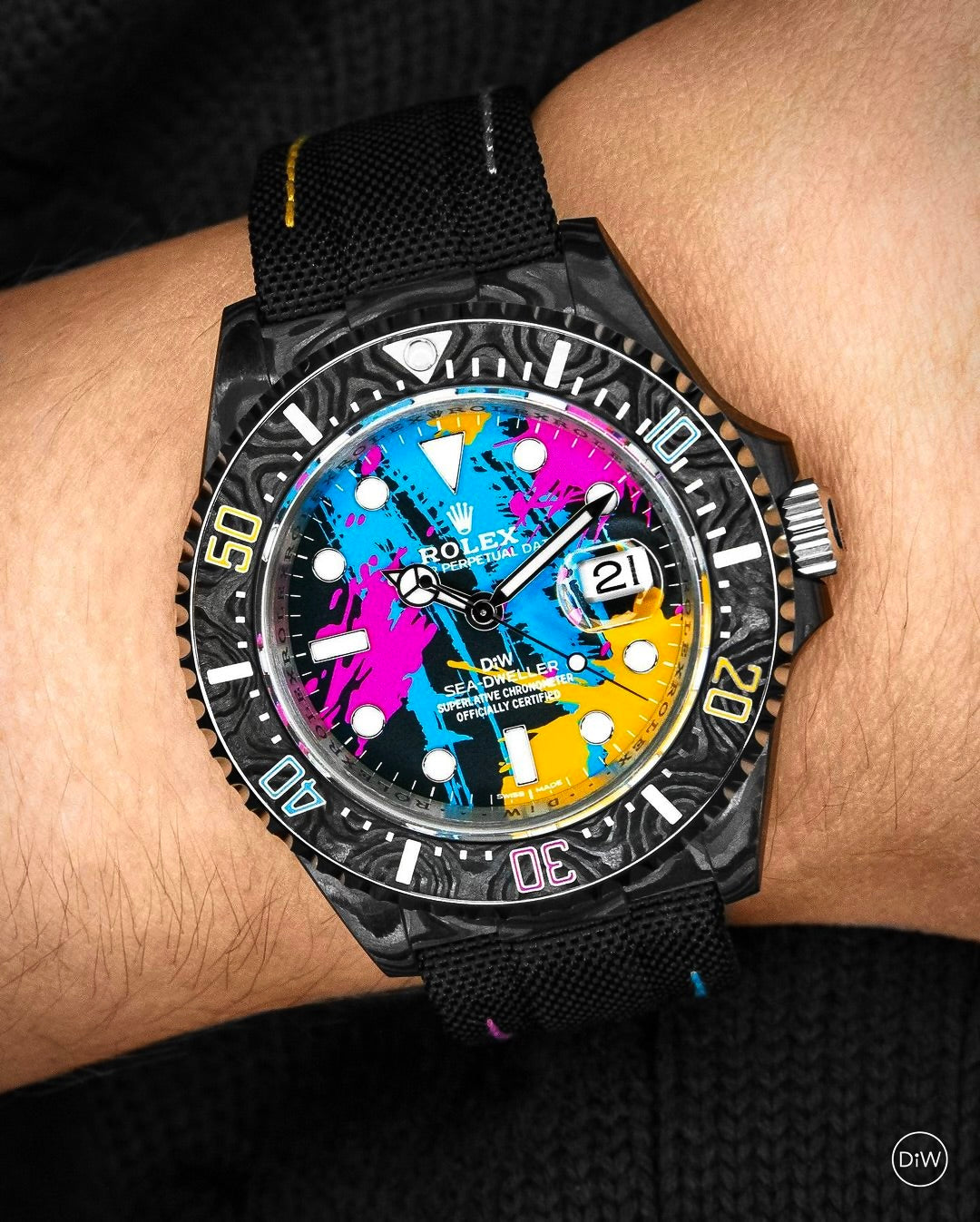 NTPT Carbon DiW Rolex Sea Dweller MOTLEY | WORLDTIMER