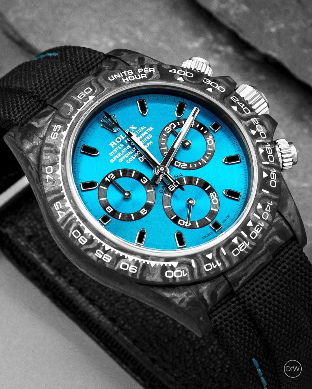 DiW Rolex Daytona Carbon "AZURE UP PROJECT" 碳纖 勞力士 地通拿 | WORLDTIMER