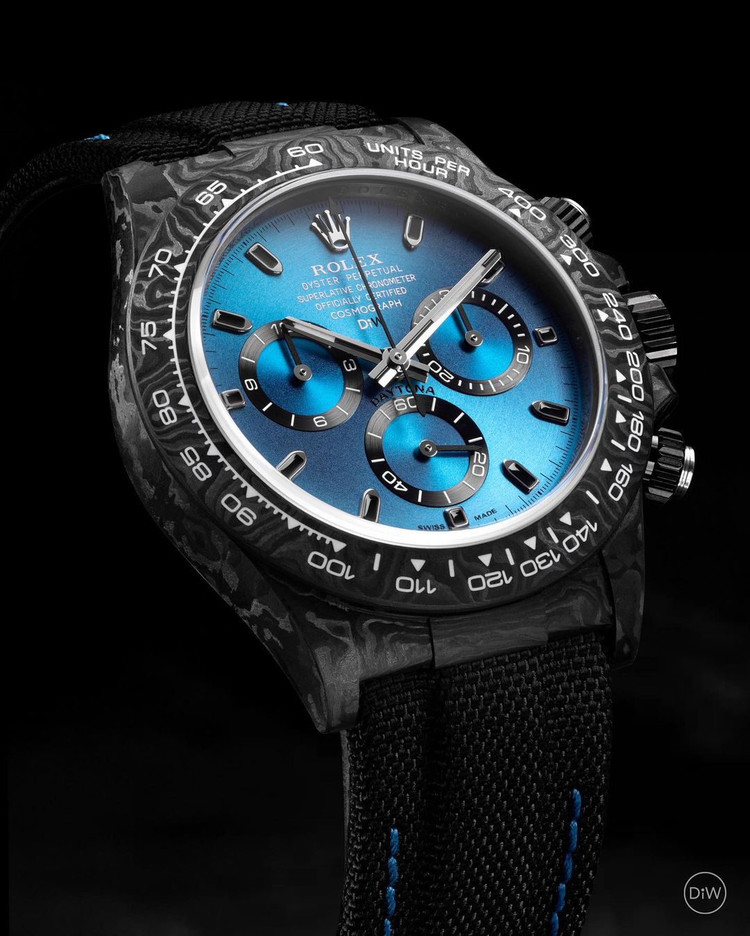 DiW Rolex Daytona Carbon "AZURE UP PROJECT" 碳纖 勞力士 地通拿 | WORLDTIMER