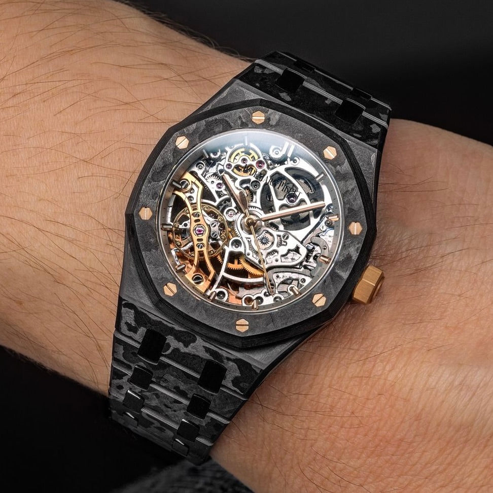 DiW All Carbon AP Royal Oak Double Balance Wheel Openworked 15467OR MHS Project | APhk 愛彼 皇家橡樹 | WORLDTIMER