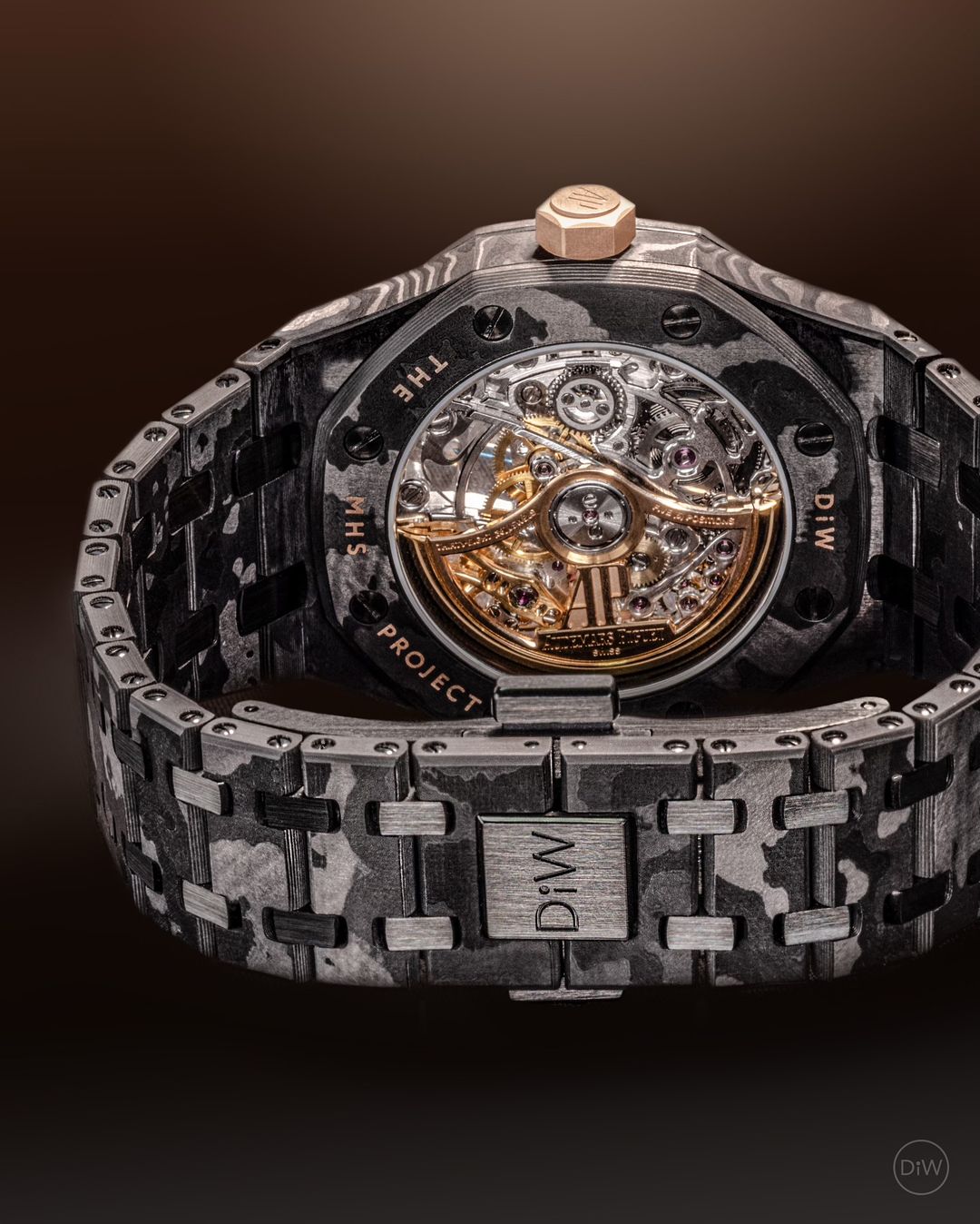 DiW All Carbon AP Royal Oak Double Balance Wheel Openworked 15467OR Skeleton Watch APhk 愛彼 皇家橡樹 | WORLDTIMER