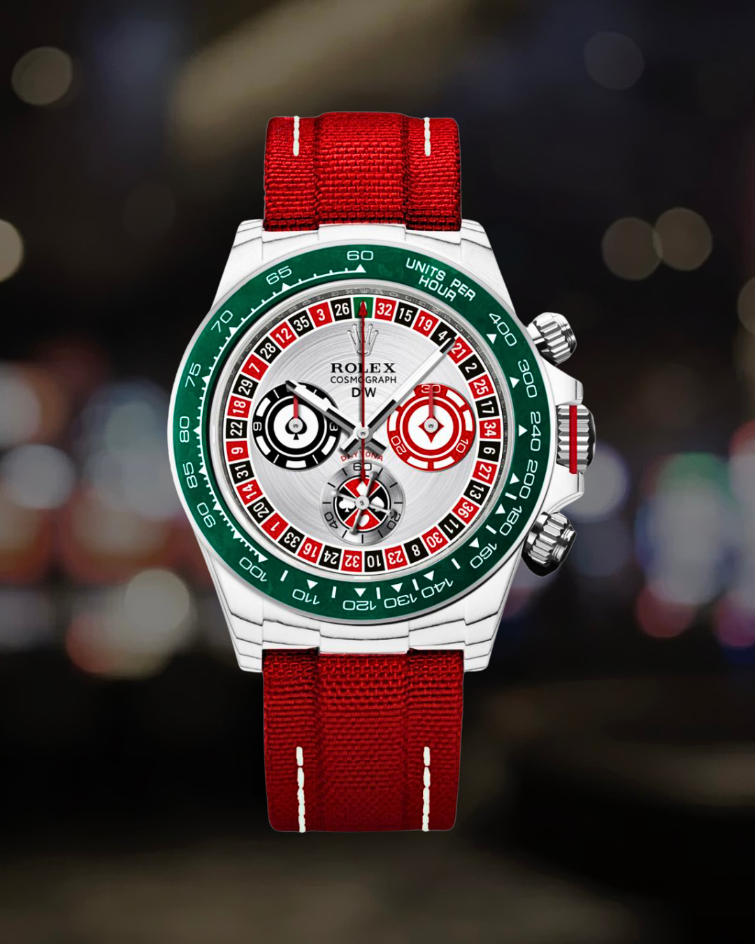 DiW Rolex Daytona "LUCKY PLAYER QF", Fully Made by Quartz Fiber (QF) 全石英纤维 劳力士DiW 迪通拿 | WORLDTIMER