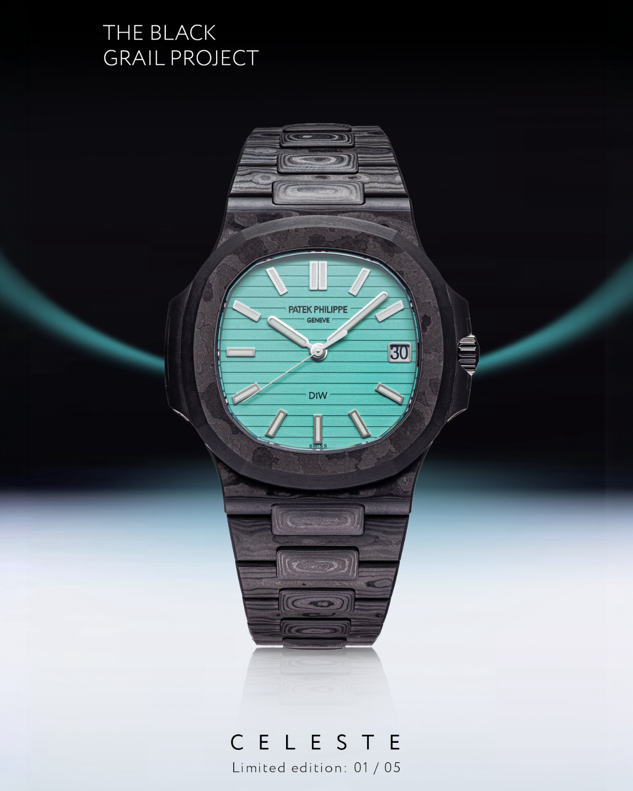DiW All Carbon Tiffany Patek Nautilus 5711 CELESTE 全碳纖維 蒂芙尼 百達翡麗鸚鵡螺5711  | WORLDTIMER