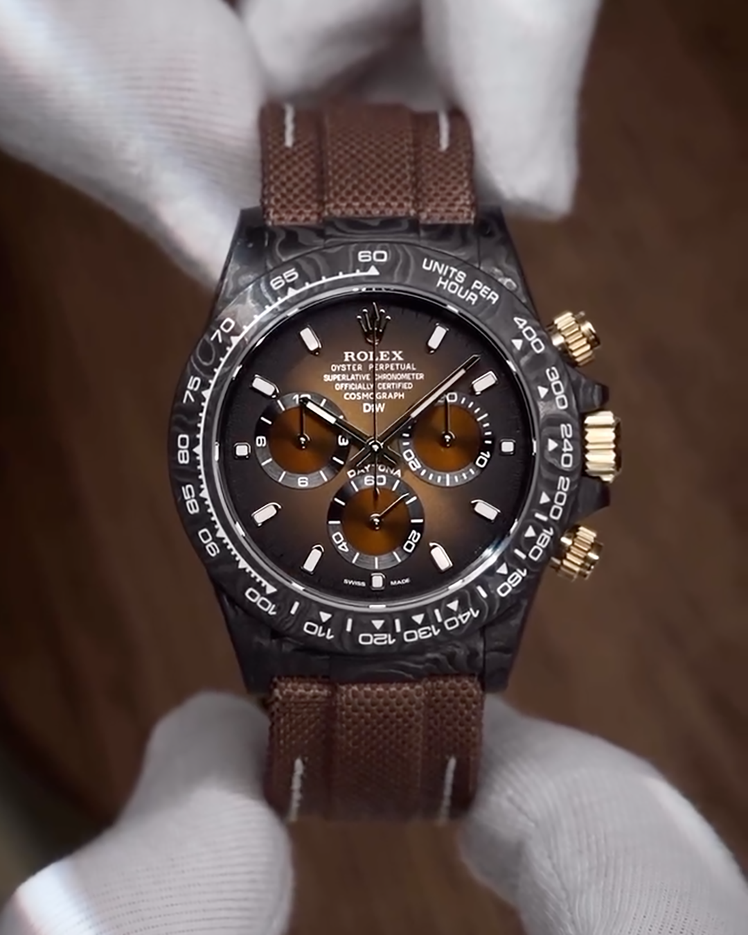 Gradient Dial Rolex Custom Daytona【DiW】漸變色表面 碳纖維勞力士 DiW地通拿 | WORLDTIMER