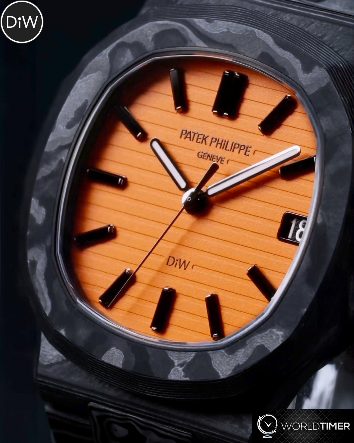 Patek Philippe Nautilus 5711 DiW ALL CARBON BLACK Orange Dial 金鷹5711 百達翡麗 | WORLDTIMER