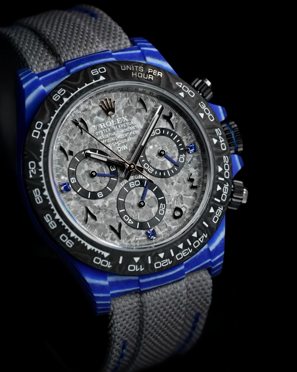 DiW Rolex Liquid Titanium Dial Daytona CarboQuartz 鐘錶藝術的巔峰 - 液態鈦金屬 勞力士迪通拿 的獨特設計 | WORLDTIMER