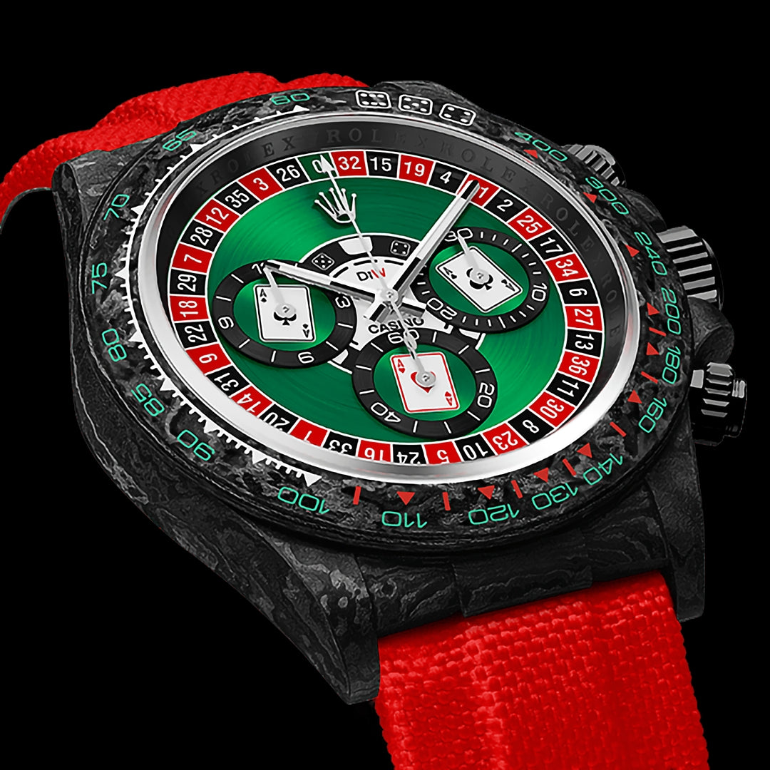 DiW 41mm Rolex Daytona LUCKY PLAYER CASINO 41mm 勞力士 碳纖 地通拿 | WORLDTIMER