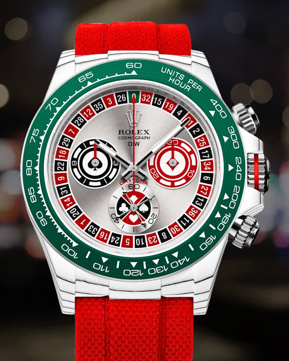 DiW Rolex Daytona "LUCKY PLAYER QF", Fully Made by Quartz Fiber (QF) 全石英纖維  DiW勞力士 地通拿 | WORLDTIMER