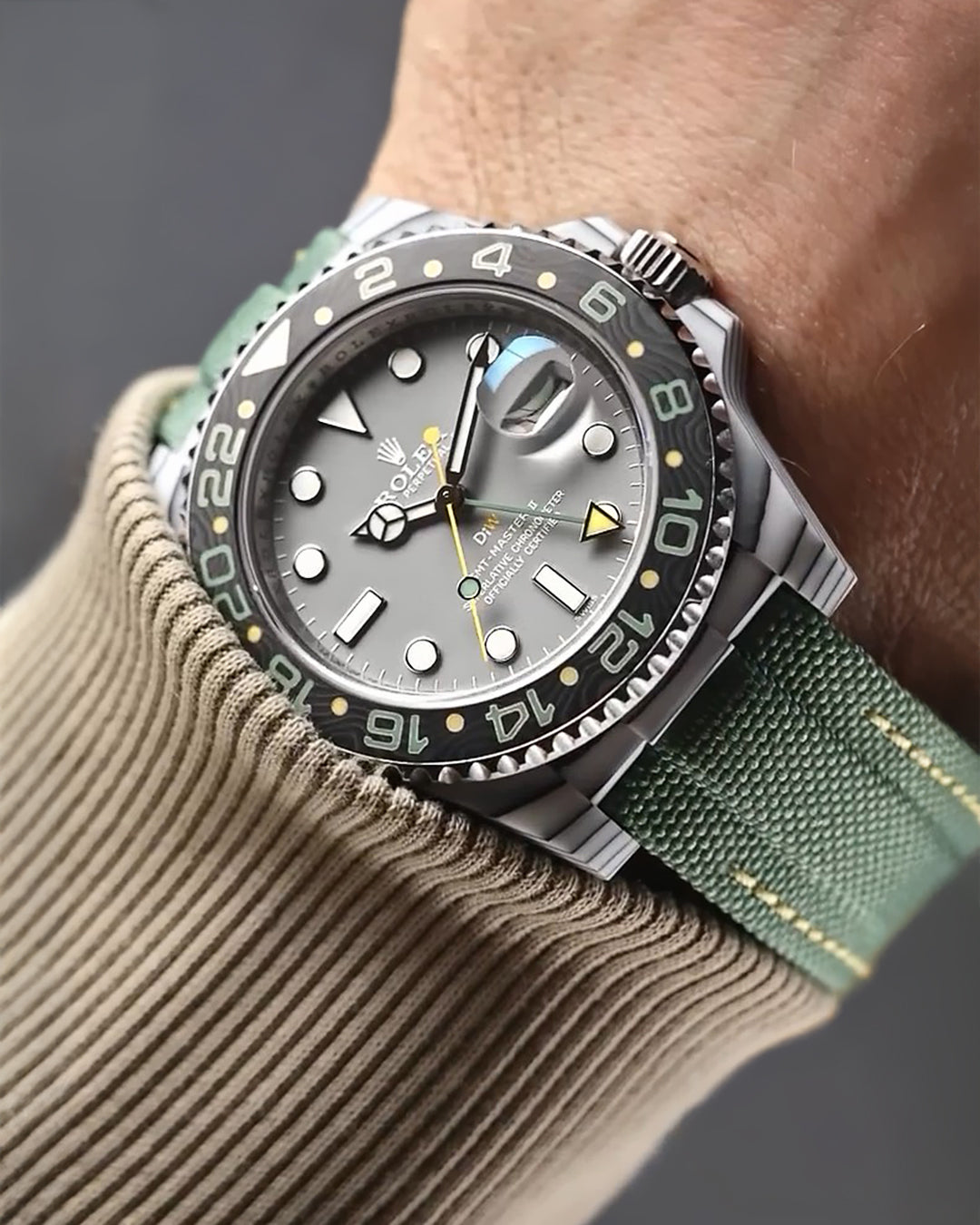 CarboQuartz DiW Rolex GMT Master 2 "VERDANT GRAY" 勞力士格林尼治型 | WORLDTIMER