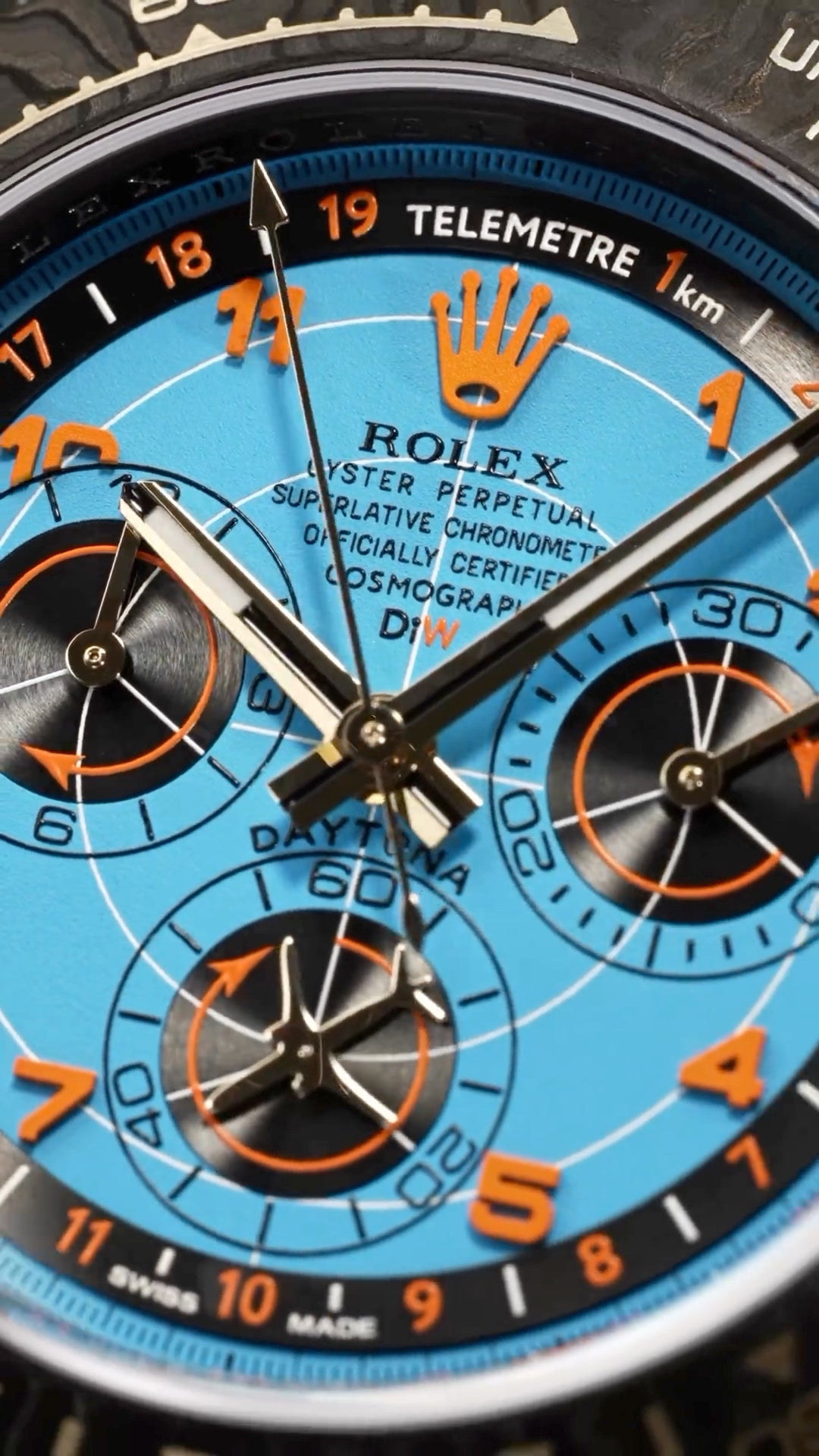 Carbon Rolex Daytona DiW AVIA AZURE BLUE 勞力士 碳纖地通拿 | WORLDTIMER