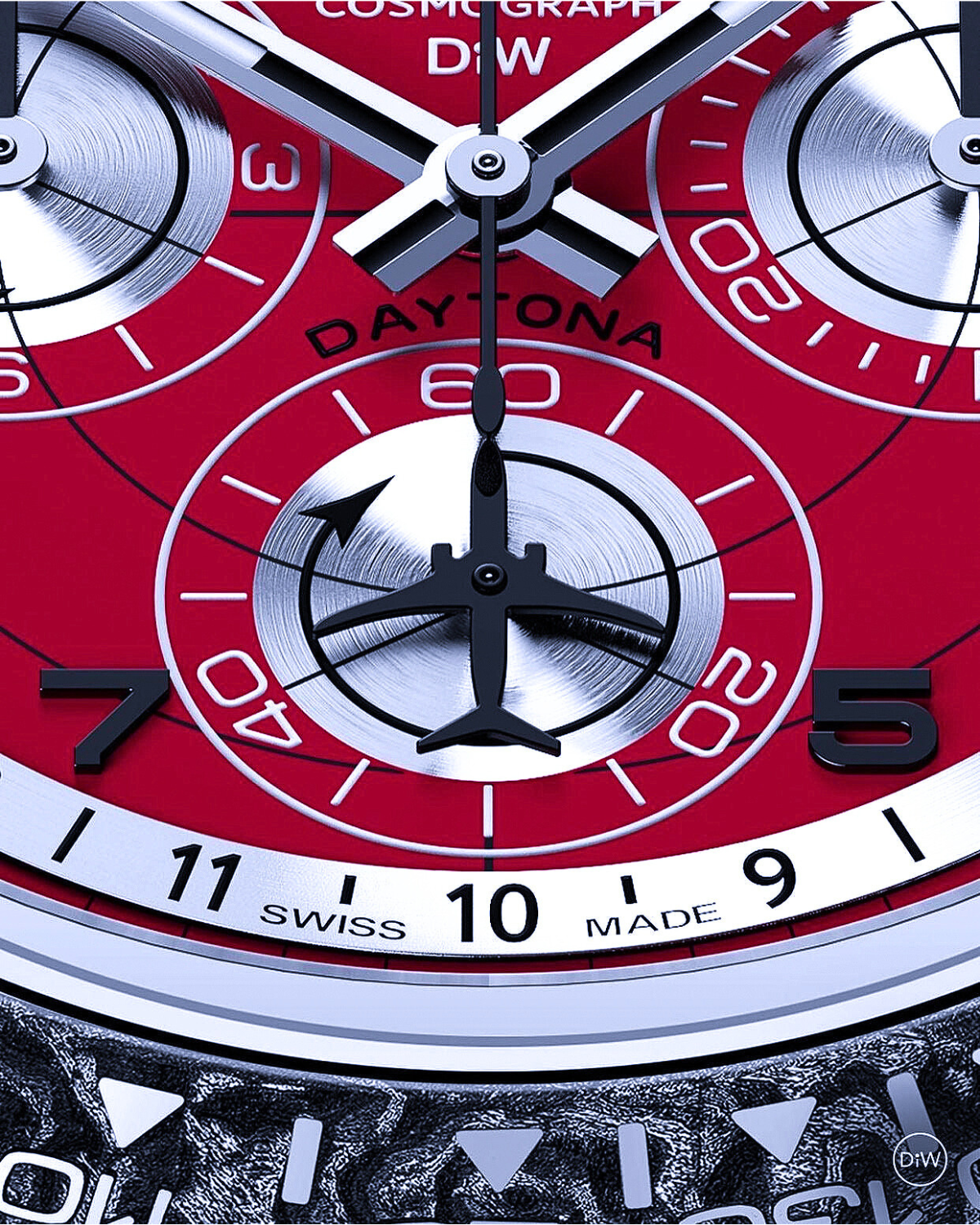 Rolex DiW Daytona AVIA RED Quartz Fiber 勞力士地通拿 | WORLDTIMER