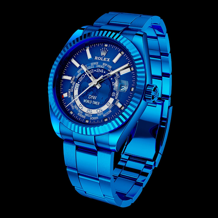 DiW Rolex Sky Dweller BLUE DLC 326934 | WORLDTIMER