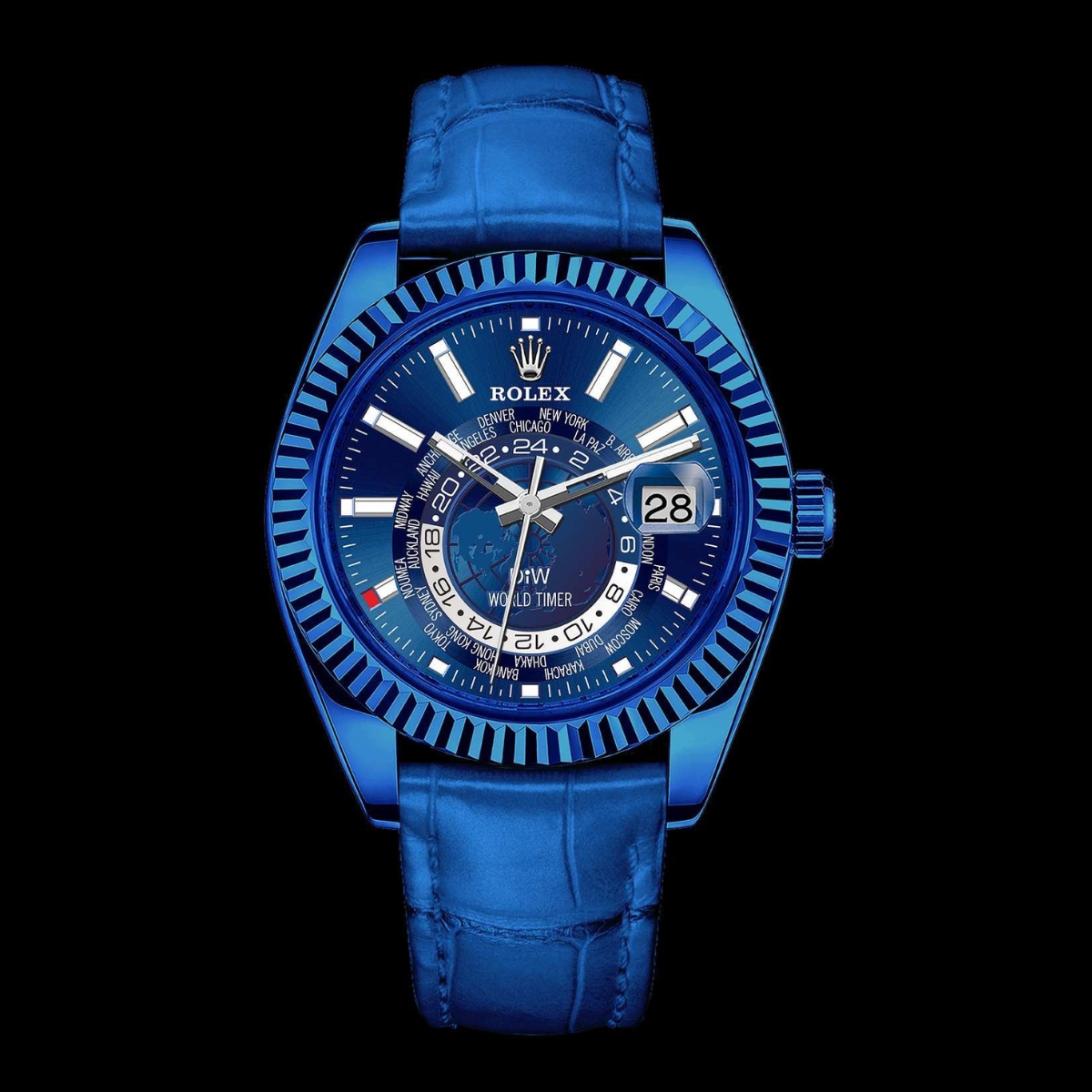 Rolex DiW Sky Dweller BLUE DLC 326934 | WORLDTIMER