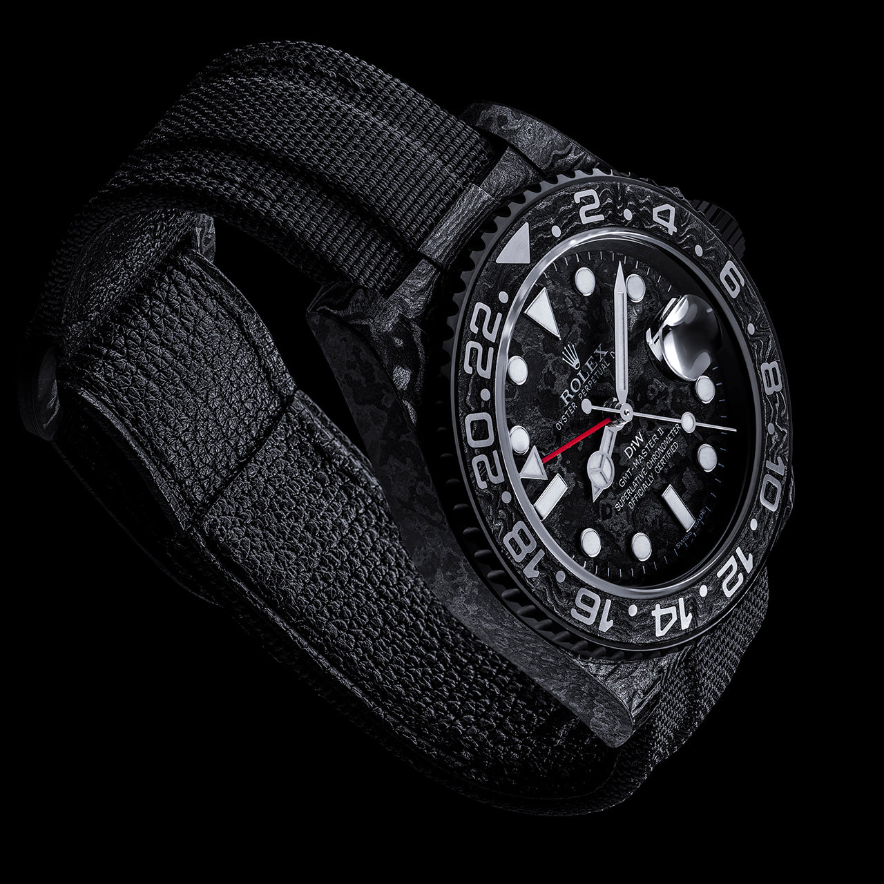 NTPT Carbon DiW Rolex GMT Master II ALL BLACK 勞力士 格林尼治型II | WORLDTIMER