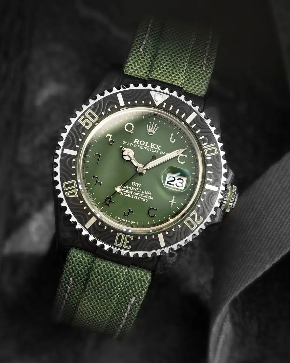 NTPT Carbon DiW Rolex Sea Dweller "HUNTER ARABIC UNIQUE" 碳纖 勞力士 海使型 | WORLDTIMER