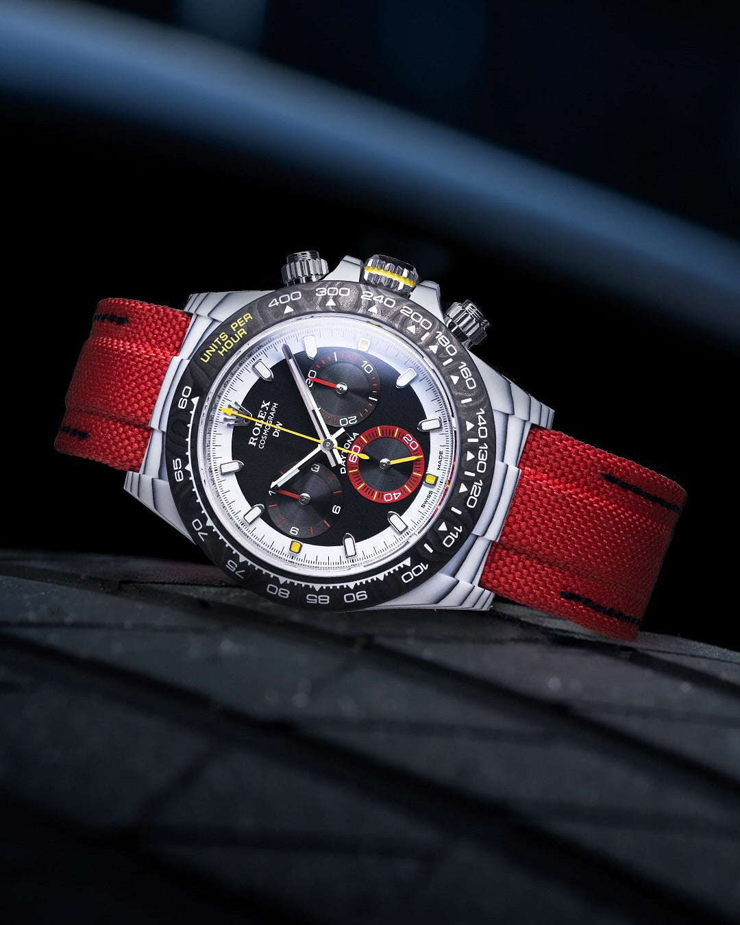 Unique CarboQuartz Rolex DiW Daytona QUANTUM RACER 碳纖勞力士 DiW 地通拿 40毫米訂製腕錶 | WORLDTIMER