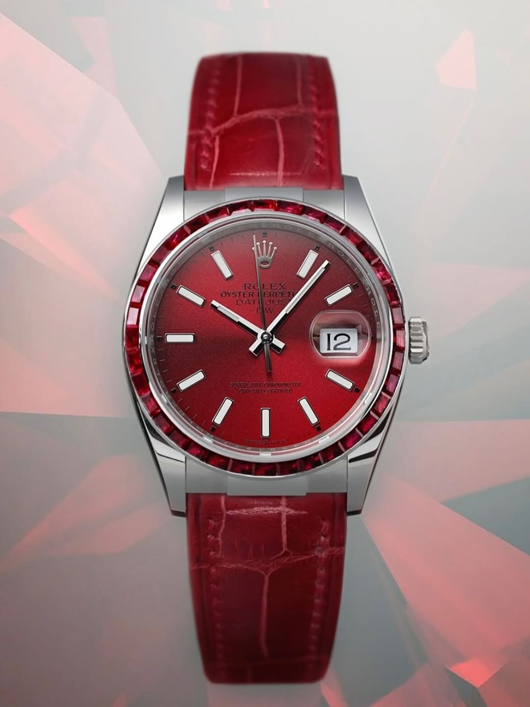 DiW Ruby Rolex Datejust 36mm 獨一無二 DiW 紅寶石 勞力士 日誌型 36mm | WORLDTIMER