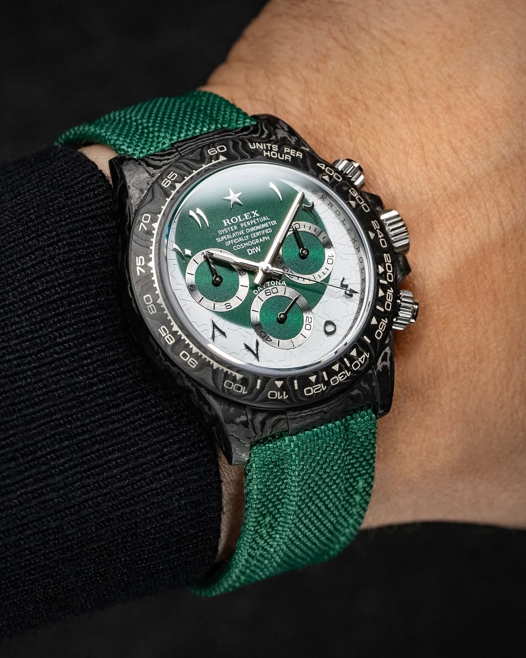 Rolex Graphite Daytona DiW RAMADAN 40mm 勞力士DiW 碳纖維地通拿 | WORLDTIMER