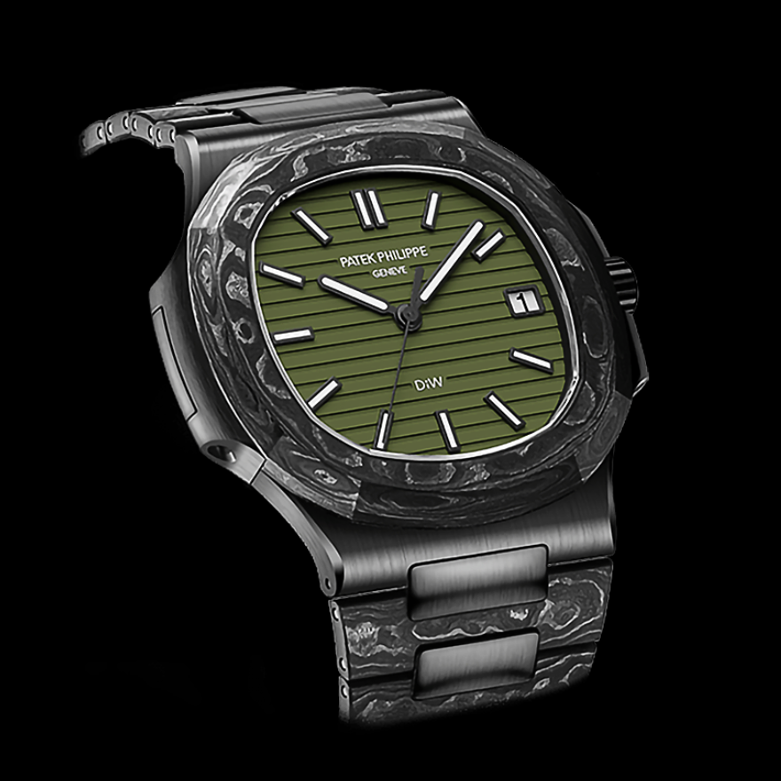 DiW Patek Philippe Nautilus 5711 BLACK GRAIL KHAKI 百達翡麗 金鷹5711 | WORLDTIMER