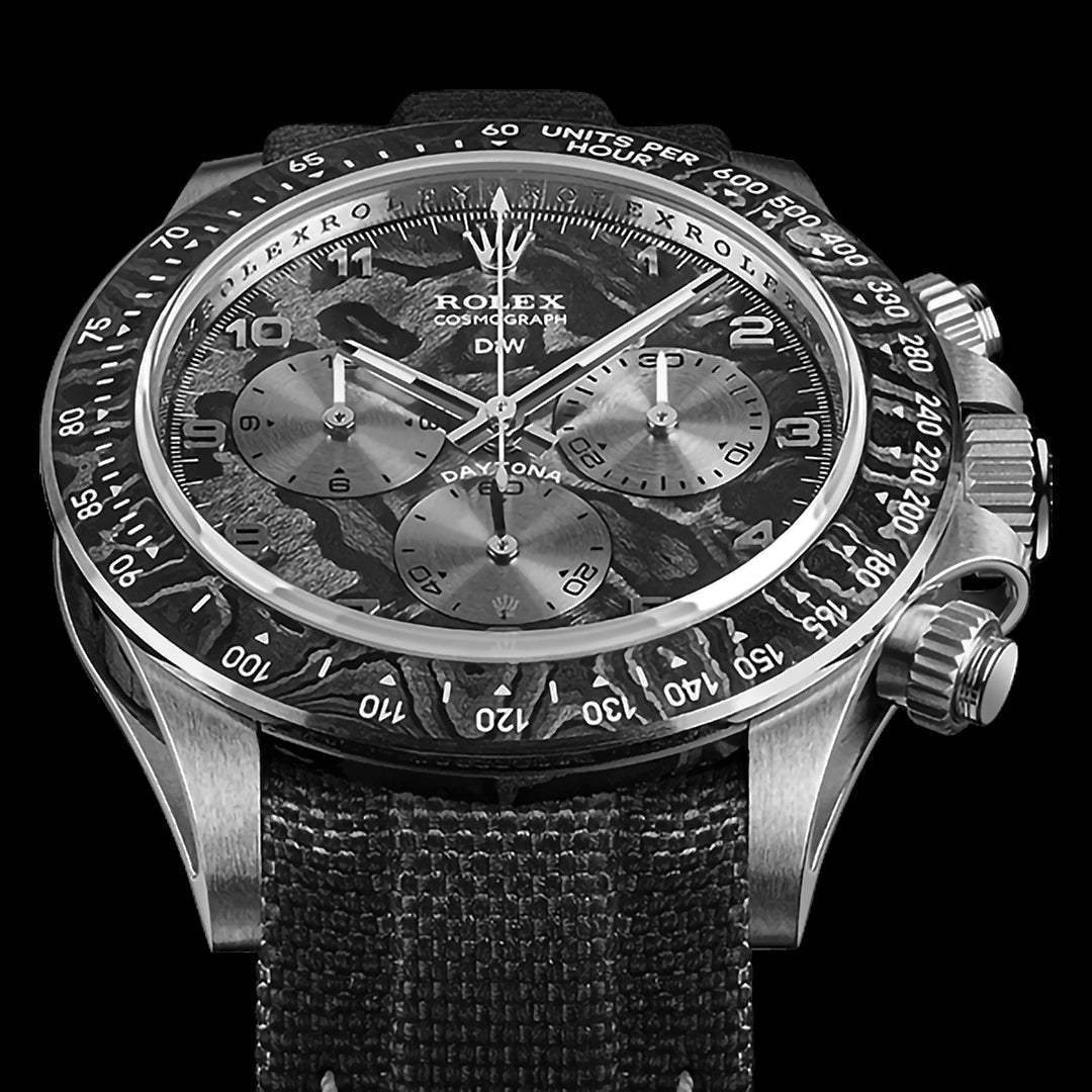 Experience the Titanium Rolex Daytona Brought to Life by DiW! 第一支 DiW 勞力士地通拿 使用鈦和碳纖維製造的手錶命名 EXCEPTIONAL-1 | WORLDTIMER
