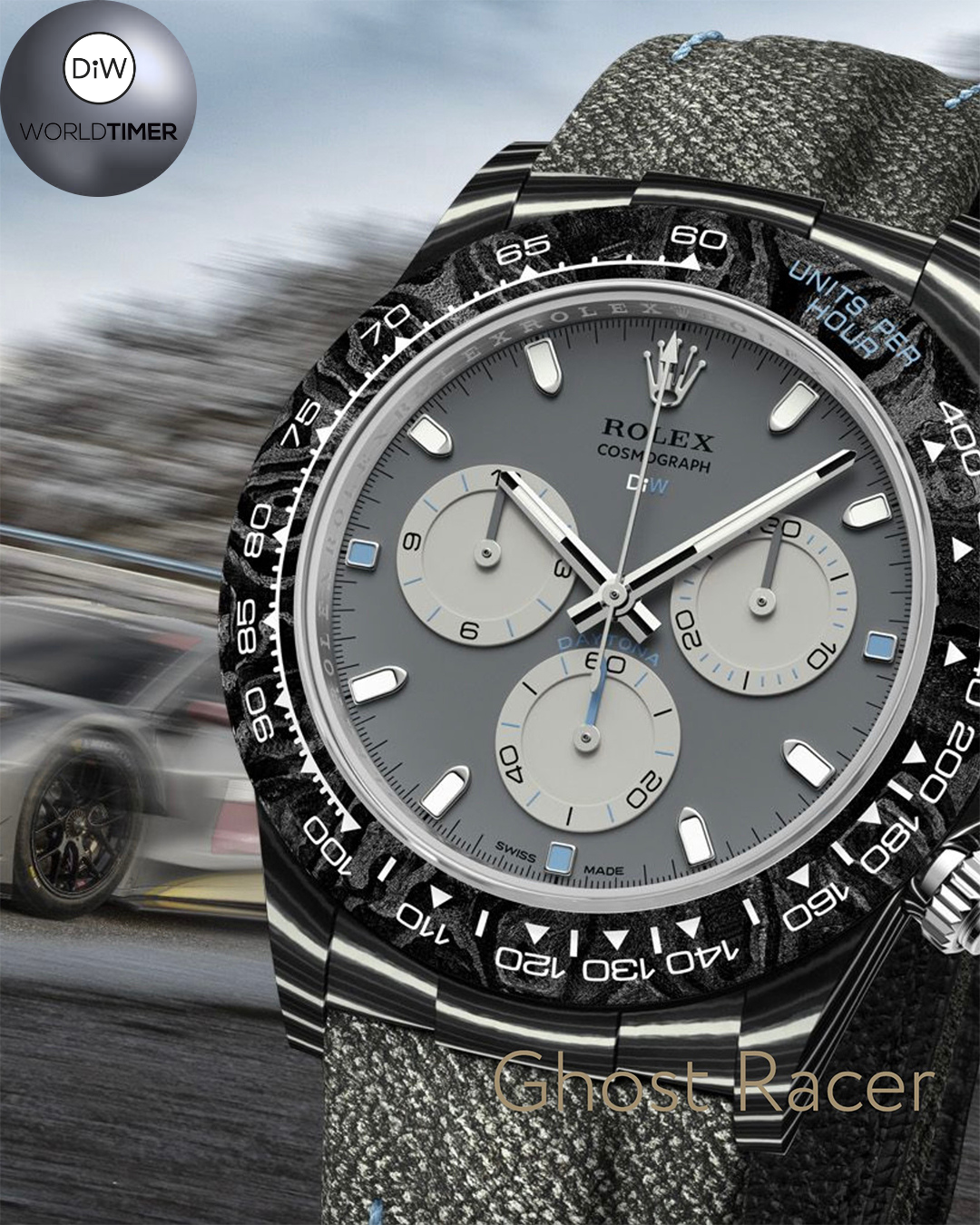 DiW Rolex Daytona GHOST RACER CarboQuartz - 專為賽車運動而生的幽靈版 勞力士 地通拿 | WORLDTIMER