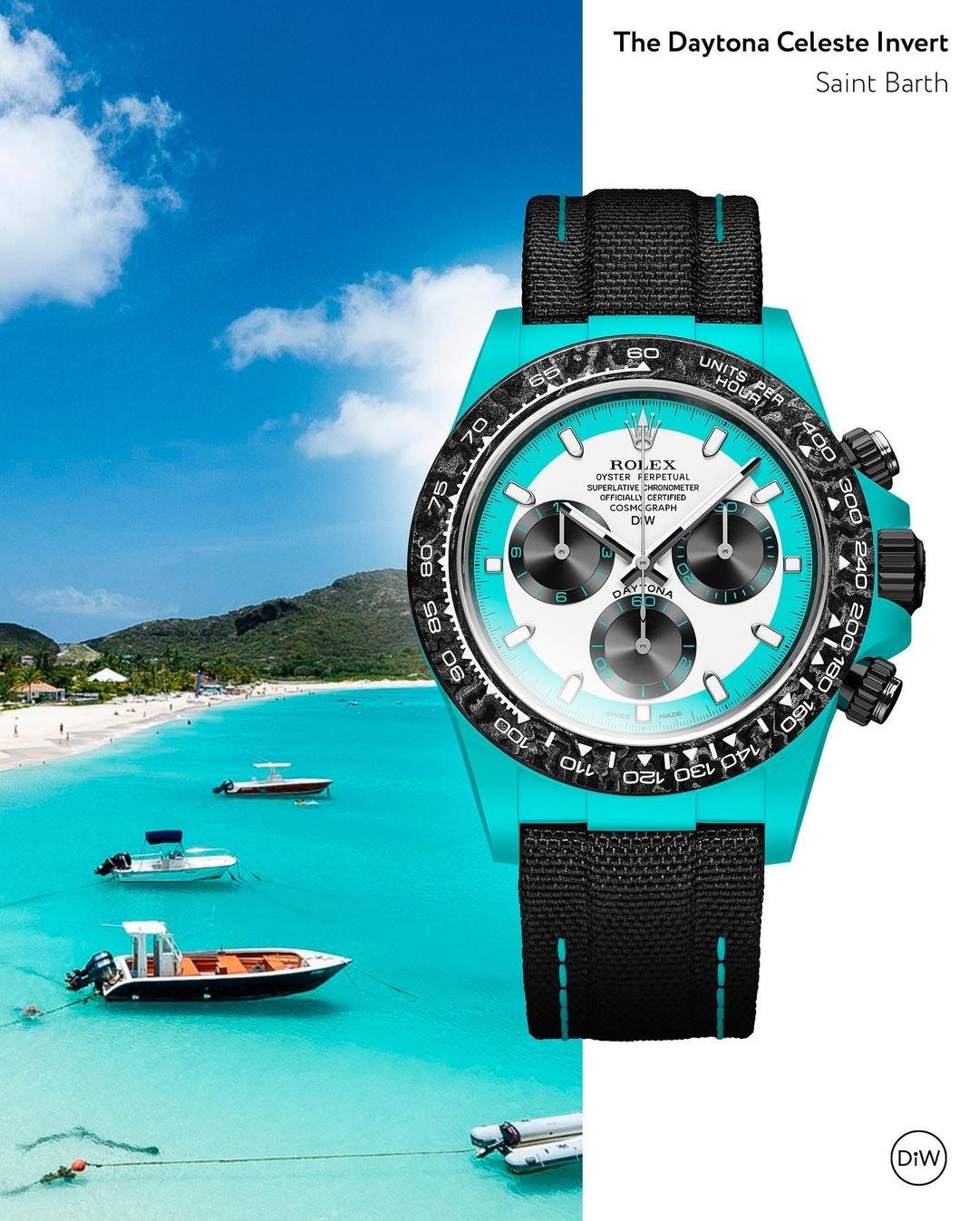 Rolex DiW Daytona CELESTE INVERT 勞力士 地通拿 DiW | WORLDTIMER
