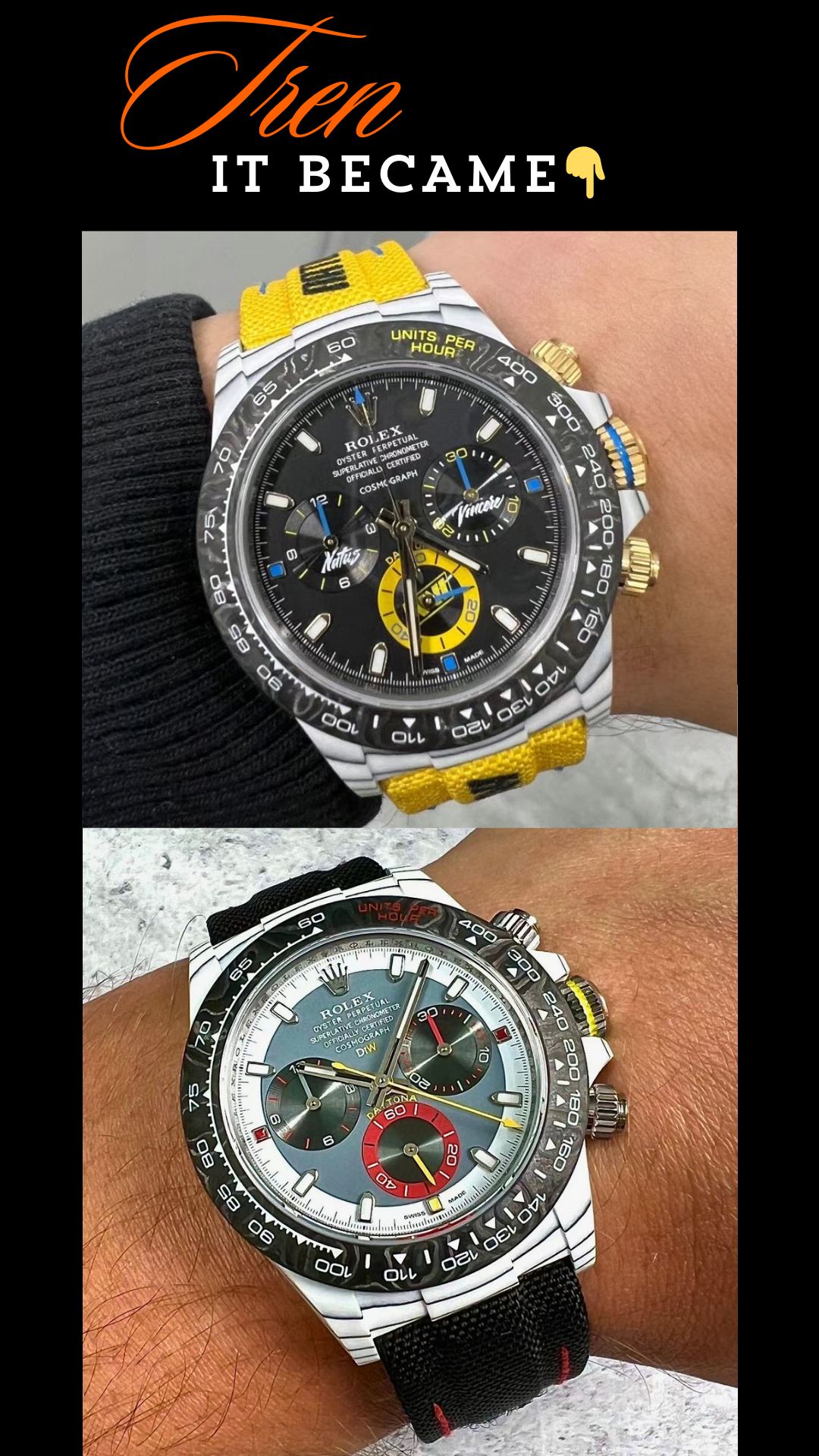 Custom Rolex DiW Daytona OCELLARIS Quartz Fiber | WORLDTIMER