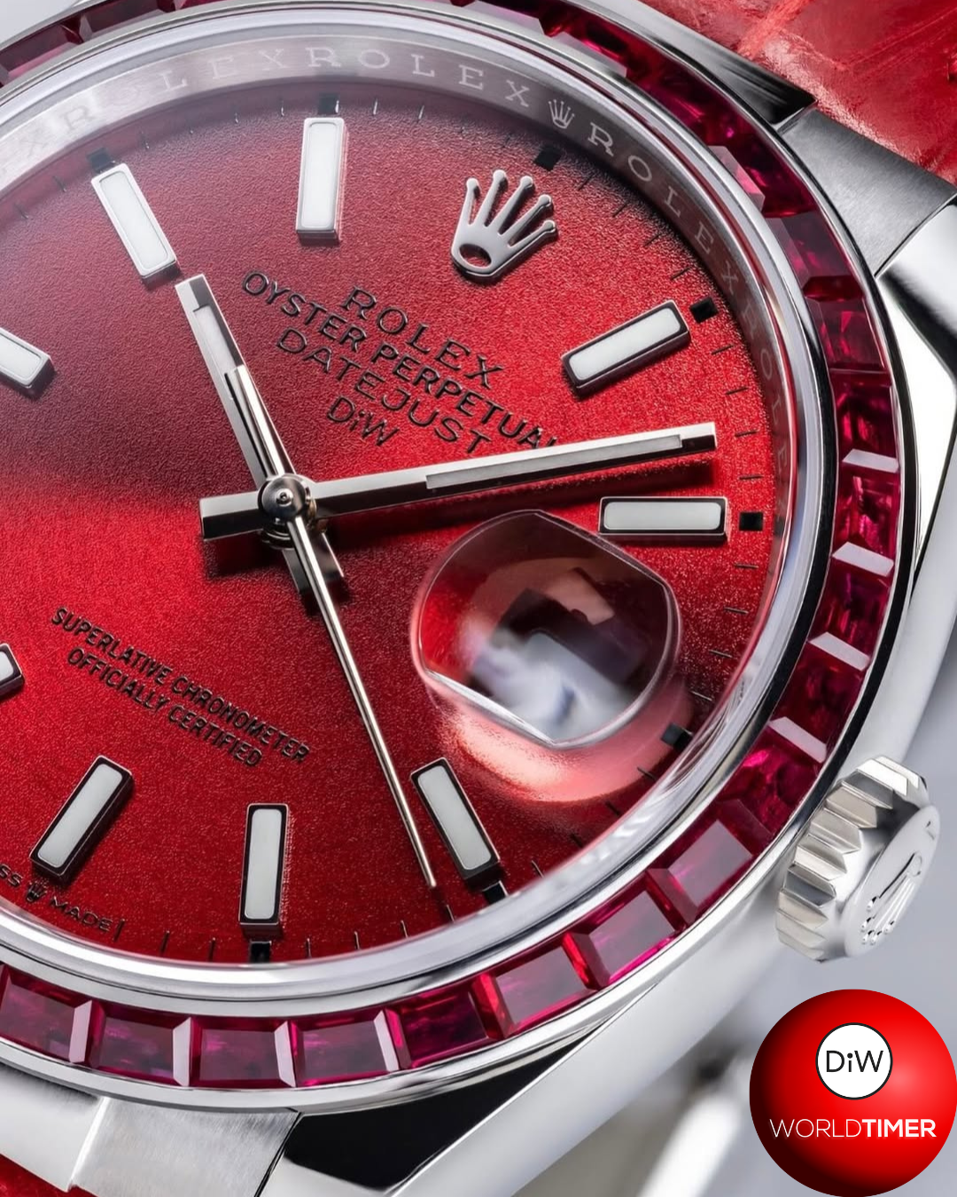 DiW Rolex Ruby Datejust 36mm 獨一無二 DiW 勞力士 紅寶石 日誌型 36mm | WORLDTIMER