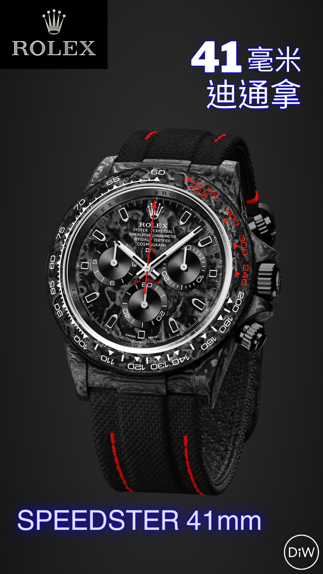 41mm Rolex Daytona DiW Watch First In Rolex WatchMaking 41毫米勞力士地通拿 | WORLDTIMER