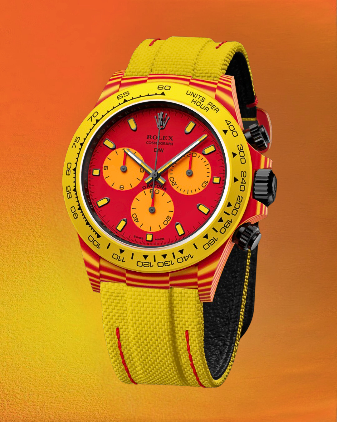 Quartz Fiber Rolex DiW Daytona VOLCANO 即將爆發的火山 勞力士 地通拿 | WORLDTIMER