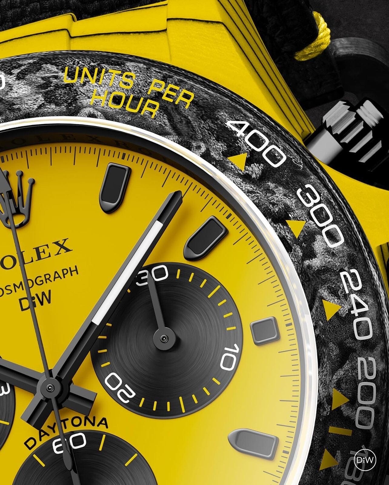CarboQuartz DiW Rolex Daytona BumbleBEE 勞力士 DiW地通拿 大黃蜂 | WORLDTIMER