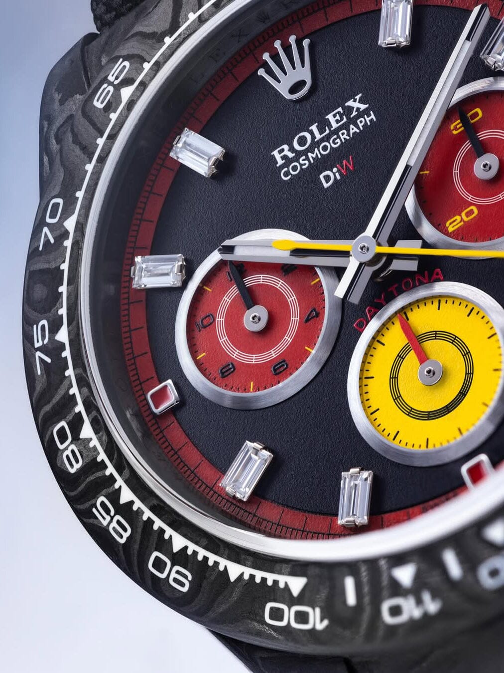 F1 Racing Inspired DiW Rolex Carbon Daytona 獨一無二 F1靈感 勞力士DiW 碳纖維地通拿 | WORLDTIMER