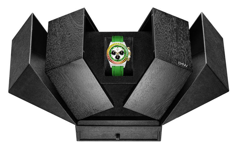 DiW Rolex Daytona RAINBOW WILD GREEN In Quartz Fiber (Retail: €76 990)