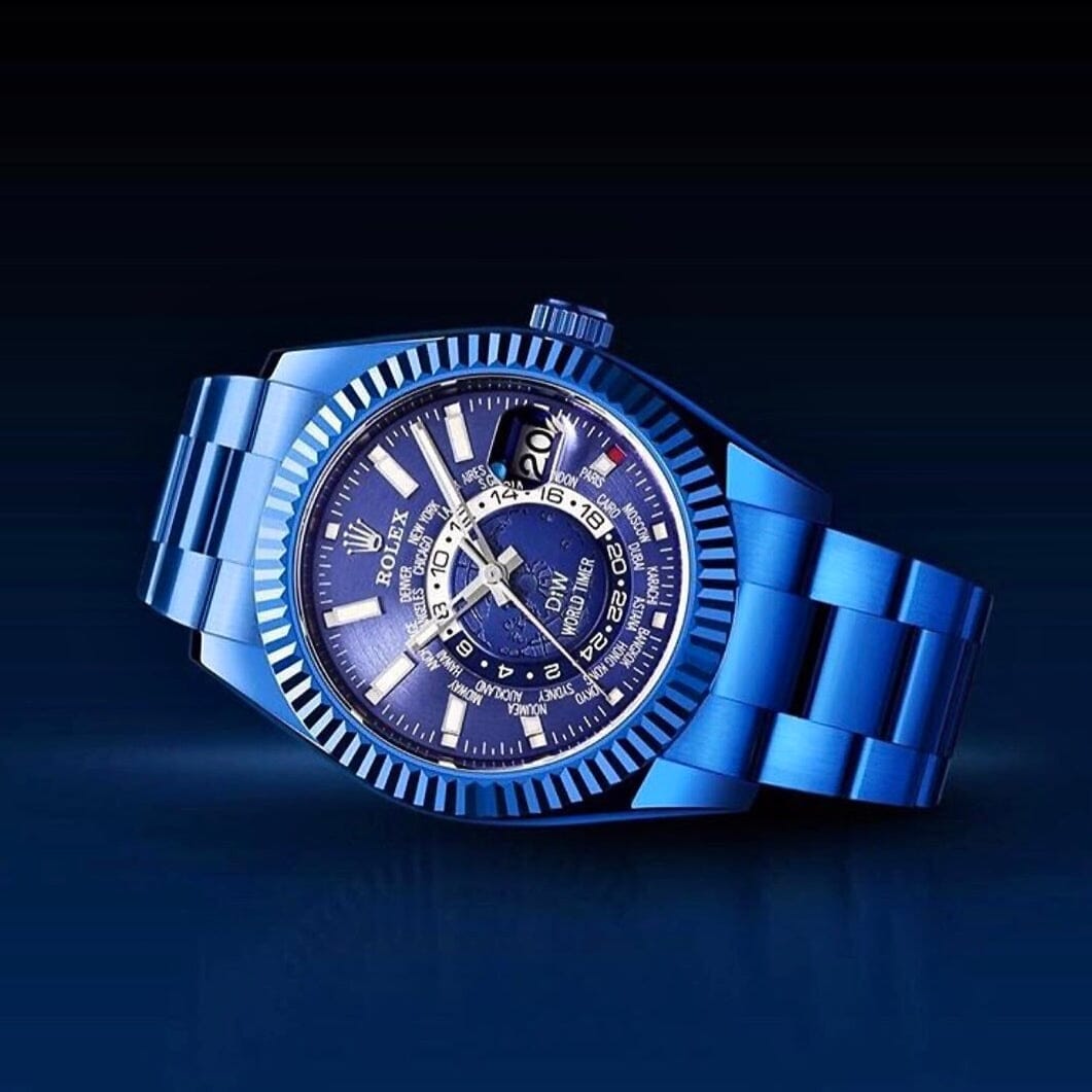 DiW Rolex Sky Dweller BLUE DLC 326934 | WORLDTIMER
