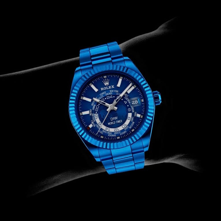 Rolex DiW Sky Dweller BLUE DLC 326934 | WORLDTIMER