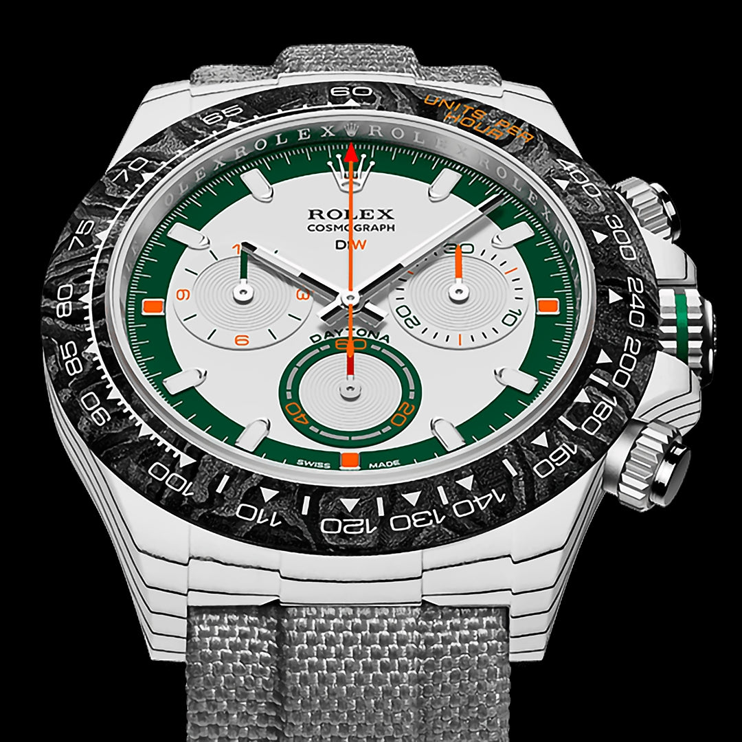 GOLFER'S FANTASY TIMEPIECE: DiW ROLEX DAYTONA Meets Alpine Artistry 劳力士 DiW 迪通拿：高尔夫爱好者的完美手表，拥有阿尔卑斯風格 | WORLDTIMER