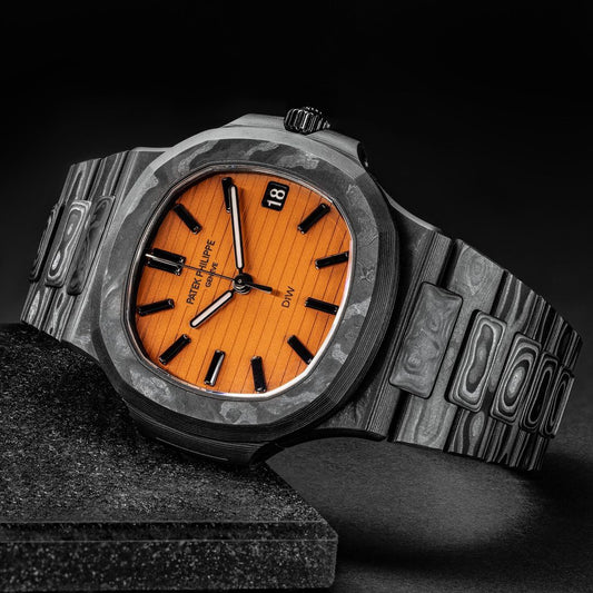 Patek Philippe Nautilus 5711 DiW ALL CARBON BLACK Orange Dial 金鷹5711 百達翡麗 | WORLDTIMER