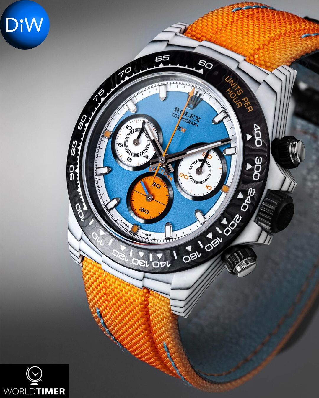 CarboQuartz Rolex DiW Daytona VELOCE | 速度與優雅結合的 勞力士 地通拿 | WORLDTIMER