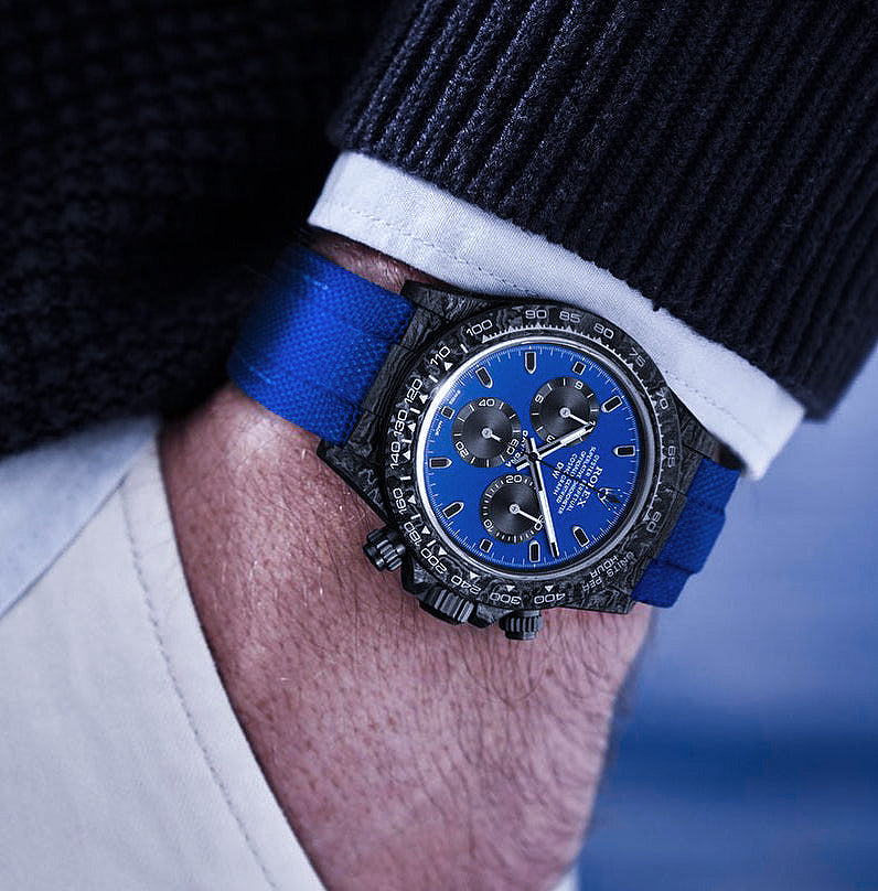 Rolex DiW Carbon Daytona MIAMI BLUE | WORLDTIMER