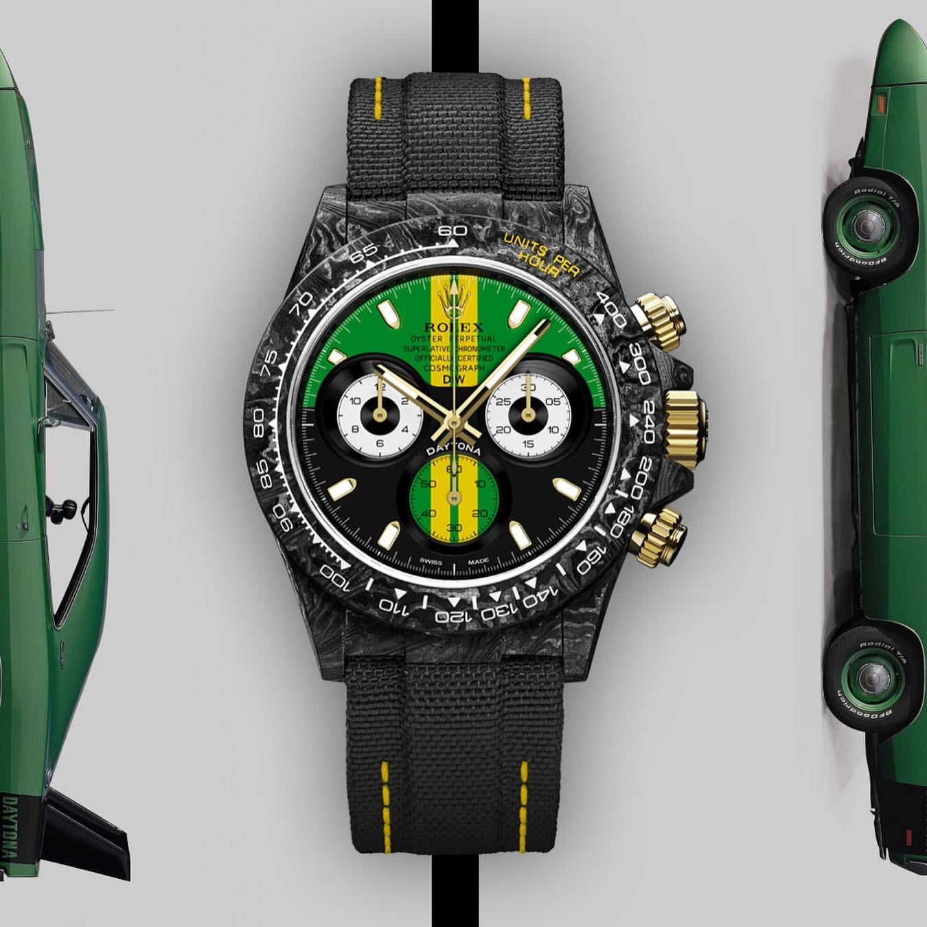 DiW Carbon Rolex Daytona "GT GREEN" 勞力士 地通拿 | WORLDTIMER