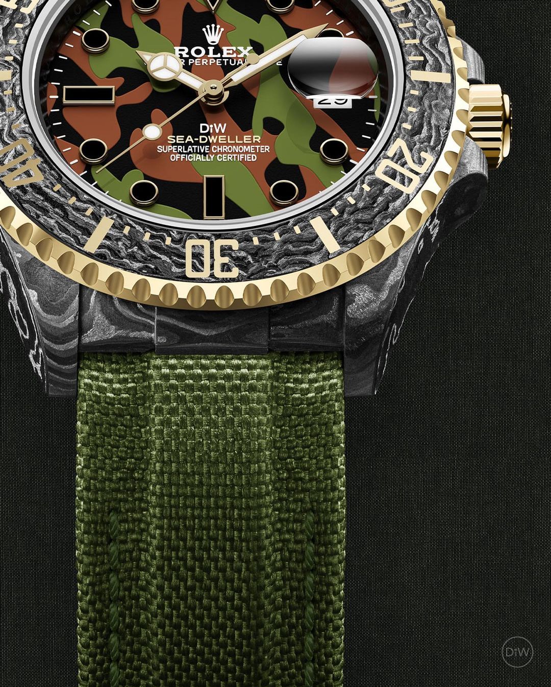 NTPT Carbon DiW Rolex Sea Dweller MILITARY 勞力士 海使型 DiW | WORLDTIMER